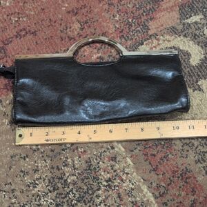 Candie's Black Clutch with Silver Handles
